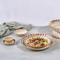 Салатник «Астера» керамика D=120,H=35мм бежев.,перламутр., изображение 3