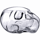 Декор для стола «Череп» хр.стекло серый