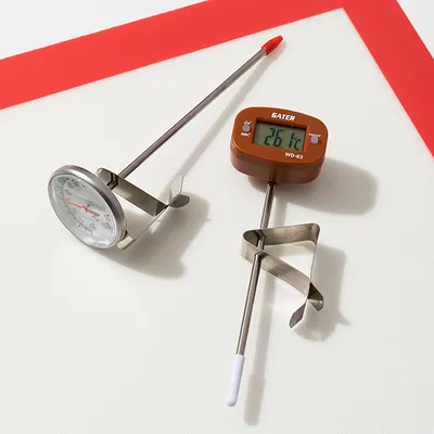 Термометр электронный (от -50°C до +300°C) сталь ,L=130,B=45мм бордо,стальной, изображение 2