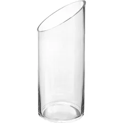 Ваза для цветов «Цилиндр» косой срез стекло D=12,H=30см прозр., изображение 2