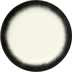 Plate “De” No. 4  porcelain  D=28cm  cream, black