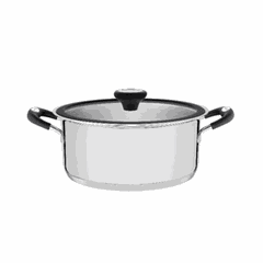 Pan with lid  glass, silicone  3.6 l