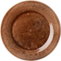 Plate “Marron Reativo”  porcelain  D=26cm  brown, beige.