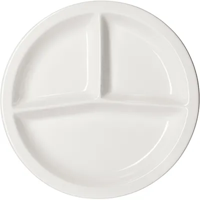 Менажница «Кунстверк» тройная фарфор D=27,H=3см белый