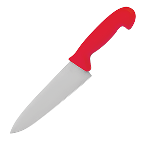 Нож поварской сталь ,L=395/265,B=45мм красный,металлич.
