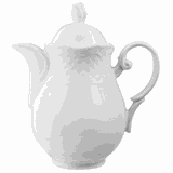 Кофейник «Афродита» фарфор 1,35л D=75,H=240,L=210мм белый, Цвет: Белый