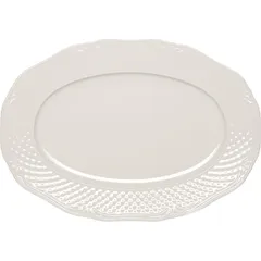 Блюдо «Афродита» овальное фарфор ,H=2,L=33,B=24см белый