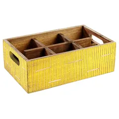 Ящик для подачи дерево ,H=10,L=27,B=17см желт.