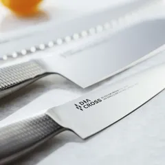 Нож поварской «Диакросс» сантоку сталь нерж. ,H=20,L=260/140,B=25мм металлич., изображение 2