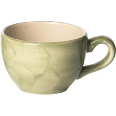 Чашка кофейная «Феннель» фарфор 85мл D=65,H=50,L=85мм зелен.,бежев.