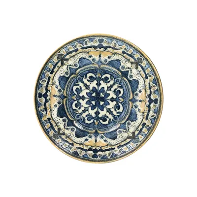 Тарелка для пасты «Блум Гранада» фарфор D=26,H=5см синий,желт.