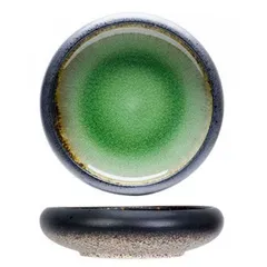 Plate “Fervido” ceramics 330ml D=155,H=40mm green.