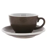 Кофейная пара «Эгг» фарфор 250мл D=95/145,H=55,L=115мм граф.