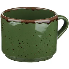 Tea cup “Punto Verde”  porcelain  350 ml , H=75, L=95mm  green, black