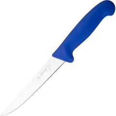 Knife for boning meat  stainless steel, plastic , L=280/150, B=24mm  blue, metallic.