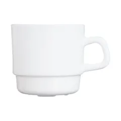 Чашка чайная «Ресторан» стекло 220мл D=75,H=70мм белый