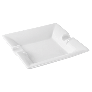 Пепельница «Кунстверк» квадратная фарфор ,H=24,L=128,B=128мм белый