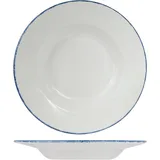 Тарелка для пасты «Блю Дэппл» фарфор 300мл D=27см белый,синий