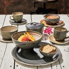 Чашка чайная «Аврора Революшн Гранит» фарфор 228мл D=90/44,H=70мм коричнев.,бежев., изображение 2