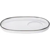 Блюдо «Карактэр» овальное керамика ,H=15,L=180,B=111мм белый