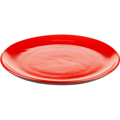 Тарелка «Кармин» плоская без полей керамика D=27см красный,черный, изображение 2
