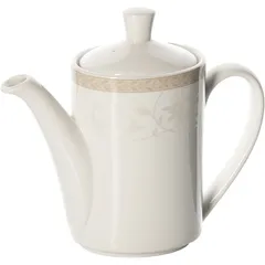 Кофейник «Антуанетт» фарфор 310мл ,H=15,L=16см белый,олив.