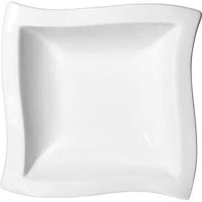 Салатник «Кунстверк» волнистый квадратный фарфор 0,92л ,H=62,L=210,B=170мм белый, изображение 2