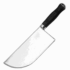 Hatchet for chopping meat  stainless steel, plastic , L=24 cm  black, metal.