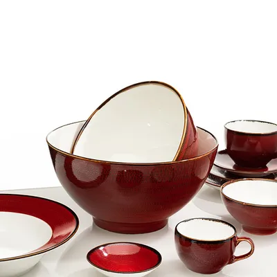 Чашка чайная «Джаспер» фарфор 200мл белый,красный, Объем по данным поставщика (мл): 200, изображение 11