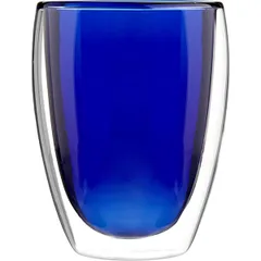 Glass for hot drinks “Prootel” double walls thermost glass 350ml D=85mm blue