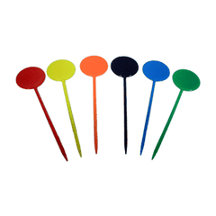 Пики для канапе [250шт] «Диск» L=8,5см[250шт] пластик ,H=115,L=75,B=90мм разноцветн.