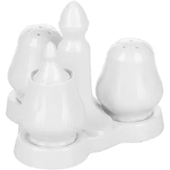 Set of spices 4 pcs. "Romance" porcelain white