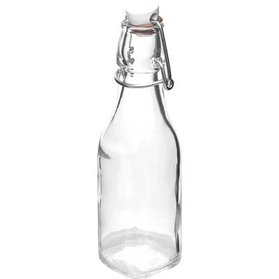 Бутылка «Свинг» с пробкой стекло,пластик 250мл D=64,H=192,L=50мм, Объем по данным поставщика (мл): 250, изображение 2