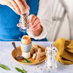 Мельница для соли «Нэнси» металлический механизм акрил,сталь нерж. D=55,H=120мм прозр.,металлич., изображение 2