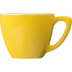 Чашка кофейная «Пур-Амор» фарфор 80мл D=66/40,H=55,L=90мм желт.,белый, изображение 3