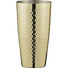 Shaker glass “Boston” corrugated  stainless steel  0.7 l  D=89, H=167mm  gold