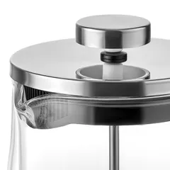 Френч-пресс «Флорал» с двойными стенками стекло борос.,сталь нерж. 0,6л D=12,5,H=18,B=14,5см прозр.,, изображение 4