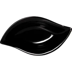 Салатник «Кунстверк» лист фарфор 58мл ,H=20,L=135,B=75мм черный, изображение 2