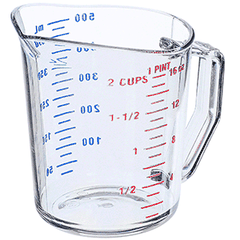 Measuring jug  polycarbonate  0.5 l  D=10, H=13cm  transparent.