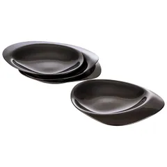 Тарелка «Пеблс» для закусок набор[4шт] сталь нерж. ,H=10,L=85,B=80мм черный, изображение 2