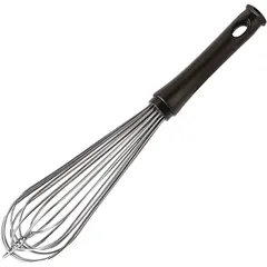 Whisk made of 8 wire elements  stainless steel, plastic  L=55/36, B=9cm  metallic, black