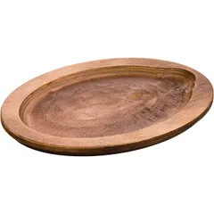 Oval stand. d/frying pan 4020135 wood ,H=15,L=30,B=23cm brown.