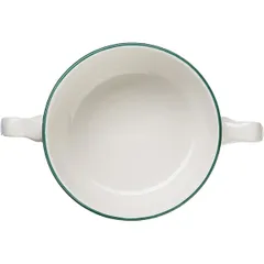 Чашка бульонная «Лагуна» фарфор 285мл D=105,H=60мм белый,зелен., изображение 3