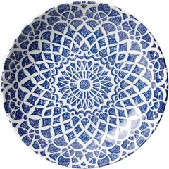 Salad bowl “Ink Nomad”  porcelain  0.65 l  D=205, H=40mm  blue