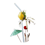 Украшения для коктейлей[200шт] пластик ,H=61,L=250,B=80мм разноцветн.