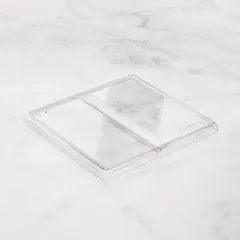 Крышка для бумажного контейнера OneClick 1200 мл 2 секции пластик ,L=19,B=20см прозр., изображение 2