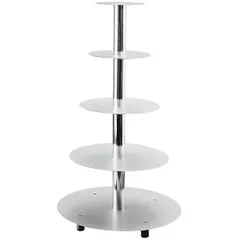 Cake stand 5-tier.D=20-26-32-40-45cm aluminum.