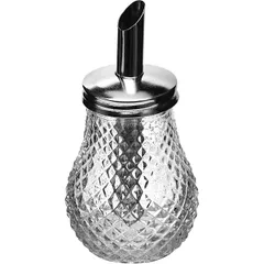 Sugar bowl-dispenser glass,metal 290ml ,H=15cm