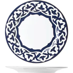 Plate “East” small  porcelain  D=270, H=25mm  blue