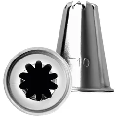 Pastry nozzle “10-pointed star”  stainless steel  D=35/20, H=45mm  metal.